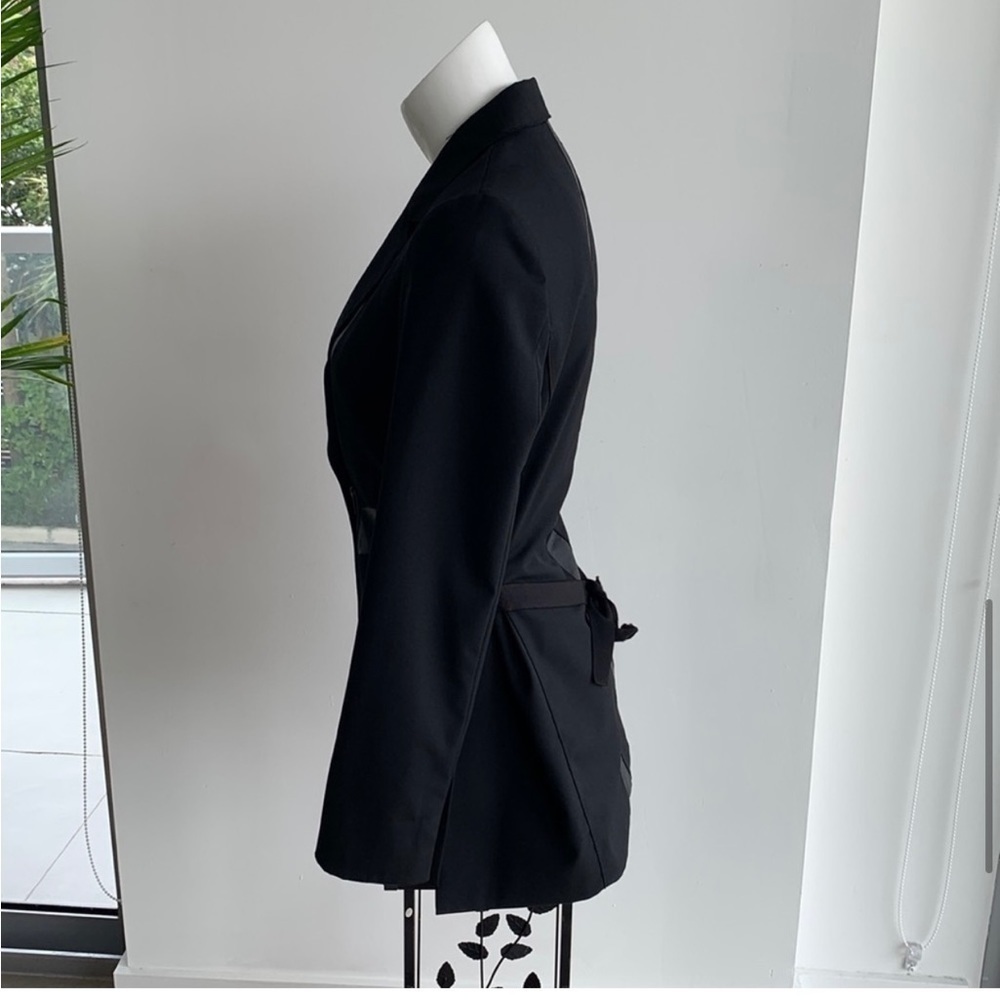 D’deMoo black women’s tuxedo jacket blazer, zipper closure, size S - Picture 8 of 16